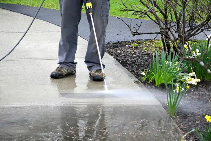gfe4 Pressure washing a driveway in Dallas-Fort Worth